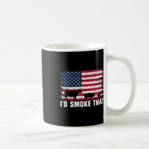 Us Flag Id Smoke That Funny Patriotic Bbq Chef Gif Coffee Mug