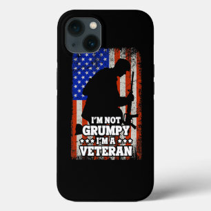 US Flag Im not Grumpy im a Veteran 116 iPhone 13 Case