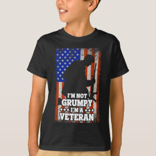 US Flag Im not Grumpy im a Veteran 116 T-Shirt