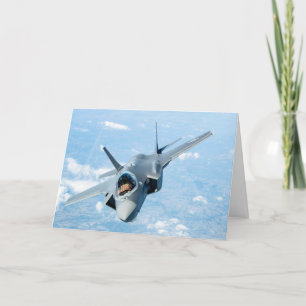 US Flag in F-35 Fighter, July 4 / Independence Day Card