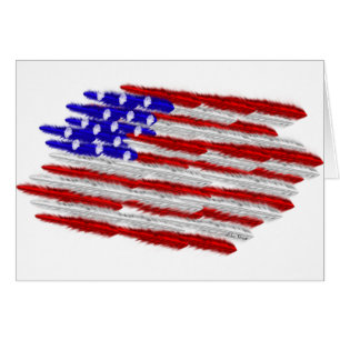 US Flag  in Feathers