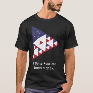 US Flag in Triangles, Coloured T-Shirt