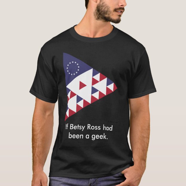 US Flag in Triangles, Coloured T-Shirt (Front)