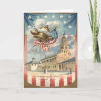 US Flag Independence Hall Liberty Bell