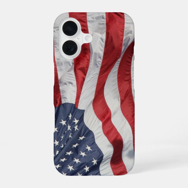 us flag iPhone 16 case (Back)