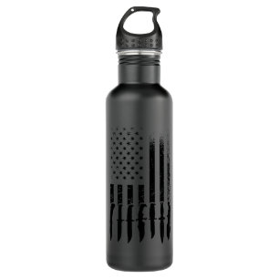 US Flag Knife Enthusiast Knife Collection  710 Ml Water Bottle