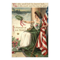 US Flag Lady Liberty Rose Soldiers