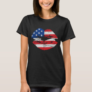 US Flag Lips T-shirt