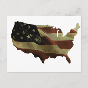 US flag/map gifts, add your background colour Postcard