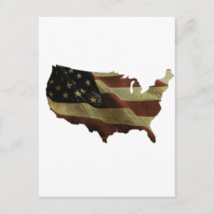 US flag/map gifts, add your background colour Postcard
