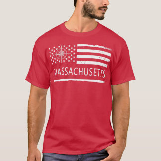 Us Flag Massachusetts Massachusetts State Love T-Shirt