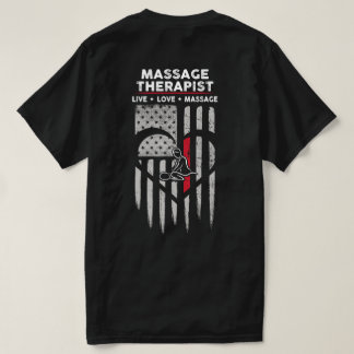US Flag Massage Therapist Decal T-Shirt