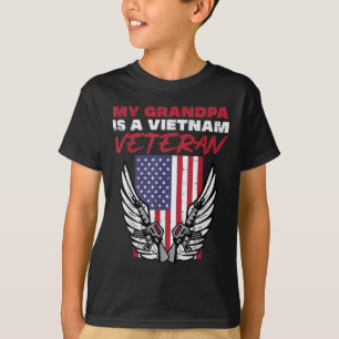 Us Flag My Grandpa Vietnam Veteran Memorial Day Pa T-Shirt