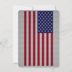 US Flag on Carbon Fibre Style Decor