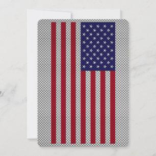 US Flag on Carbon Fibre Style Decor