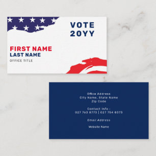 US Flag Patriotic Election Campaign Business Card