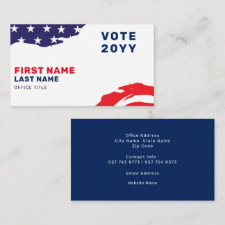 US Flag Patriotic Election Campaign Business Card