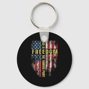 Us Flag Patriotic - This Is The Turning Int Faith Key Ring