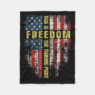 Us Flag Patriotic - This Is The Turning Point Fait Fleece Blanket