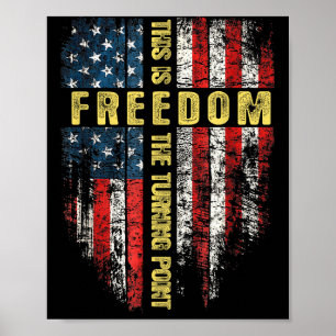 Us Flag Patriotic - This Is The Turning Point Fait Poster
