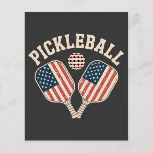 US Flag Pickleball Player Flyer