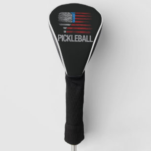 US Flag Pickleball Player Paddleball Lover Golf Head Cover