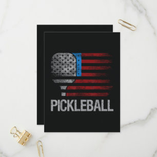 US Flag Pickleball Player Paddleball Lover Invitation Postcard