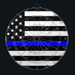 - US Flag Police Thin Blue Line Dartboard<br><div class="desc">- US - Police Thin Blue Line American Flag.american blue thin line, flag, law, officer, police policeman, policewoman, state</div>