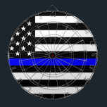- US Flag Police Thin Blue Line Dartboard<br><div class="desc">- US - Police Thin Blue Line American Flag.american blue thin line, flag, law, officer, police policeman, policewoman, state</div>
