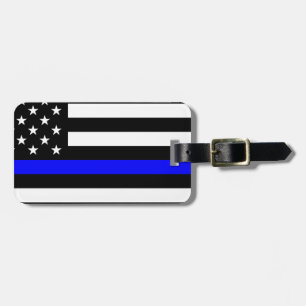 - US Flag Police Thin Blue Line Luggage Tag