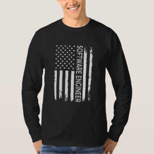 US Flag Programmer Programming Expert Software Dev T-Shirt