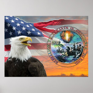 US Flag Rebellion to Tyrants Posters