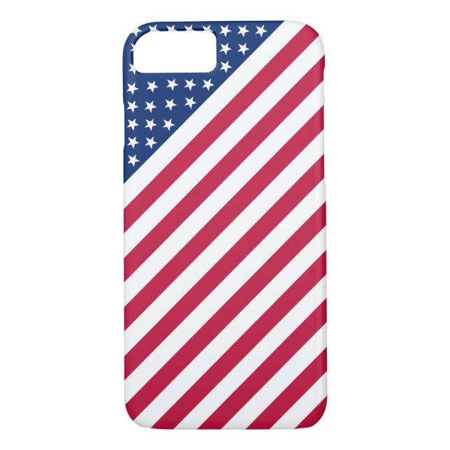 US Flag Red Blue White Stripes Stars iPhone 7 Case (Back)