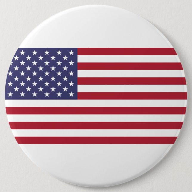 US flag red white and blue 6 Cm Round Badge (Front)