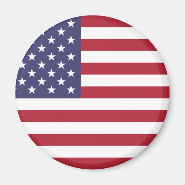 US flag red white and blue Magnet (Front)
