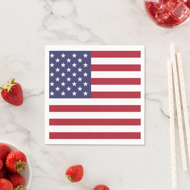 US flag red white and blue Napkin (Insitu)