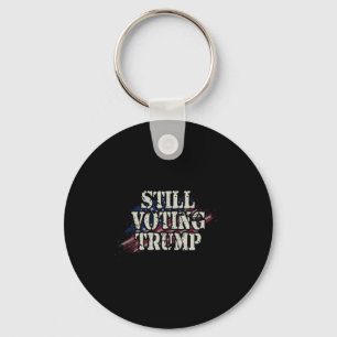 Us Flag Retro Trump Shirt - Voting Convicted Felon Key Ring