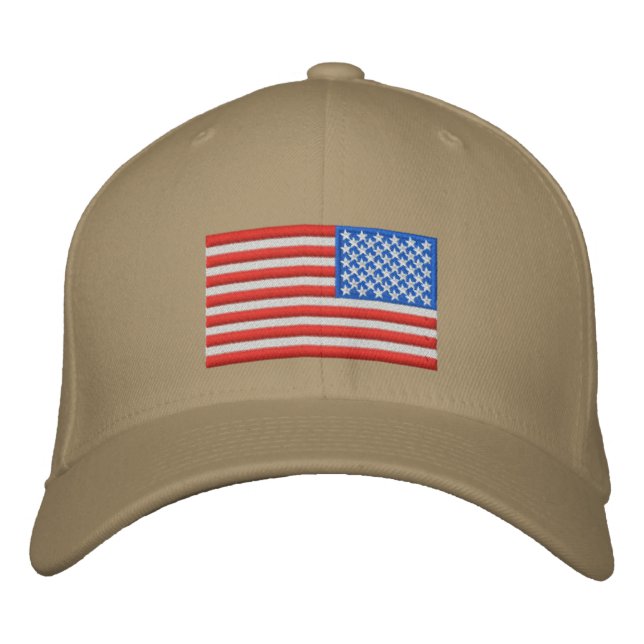 US Flag - Reversed Embroidered Hat (Front)