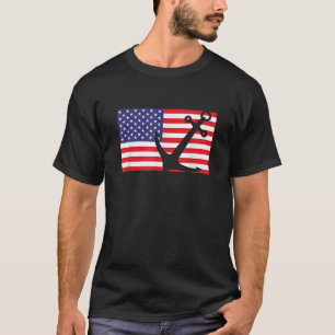 US Flag Sailing Anchor Patriot Captain Boat 4th of T-Shirt