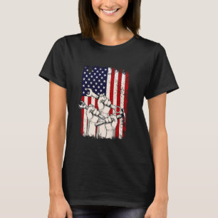 US Flag Skilled Worker - Labour Day Skilled Union  T-Shirt