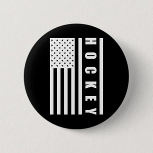 Us Flag Sport Goalie Hockey Player American Pride 6 Cm Round Badge