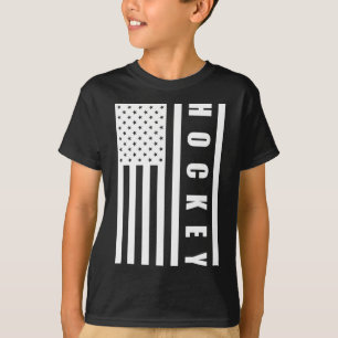 Us Flag Sport Goalie Hockey Player American Pride  T-Shirt