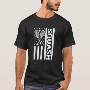 US Flag squash rackets for squash player for men T-Shirt
