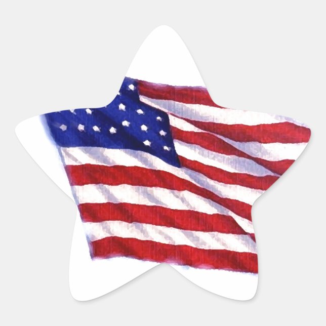 US Flag Star Sticker (Front)