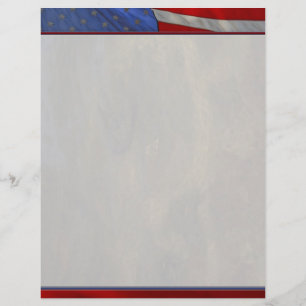 US Flag Stationary Letterhead