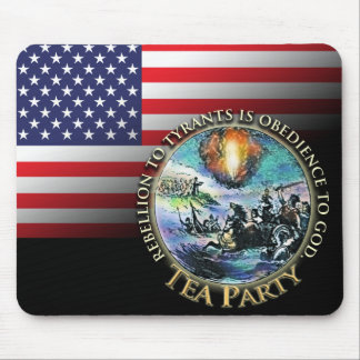 US Flag Tea Party Rebellion to Tyrants Mousepad