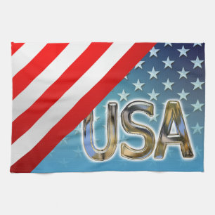 US Flag Tea Towel
