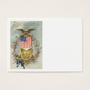 US Flag Union Civil War Medal Eagle Wreath