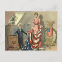 US Flag Union Civil War Medal Eagle Wreath