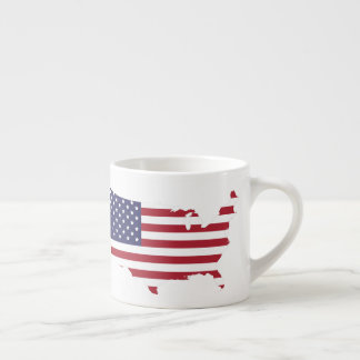 US Flag USA Shape United States of America Espresso Cup
